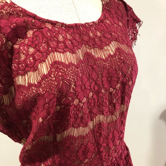 [Anthropologie] Maeve Elsa Peplum Lace Dress Sz L - Picture 5 of 7